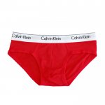 Nuevo Slips Calvin Klein Hombre 365 Blanco Rojo