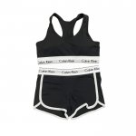 Conjunto Deportivo Calvin Klein Mujer Corto Negro