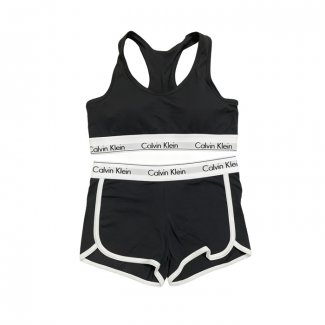 Conjunto Deportivo Calvin Klein Mujer Corto Negro