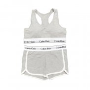 Conjunto Deportivo Calvin Klein Mujer Corto Gris